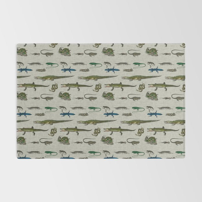Reptiles vintage pattern Rug Gallery Image 2
