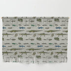 Reptiles vintage pattern Wall Hanging Gallery Image 1