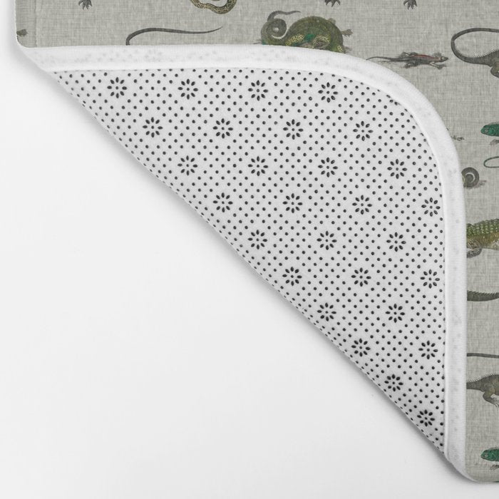 Reptiles vintage pattern Bath Mat Gallery Image 2