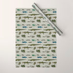 Reptiles vintage pattern Wrapping Paper Gallery Image 1