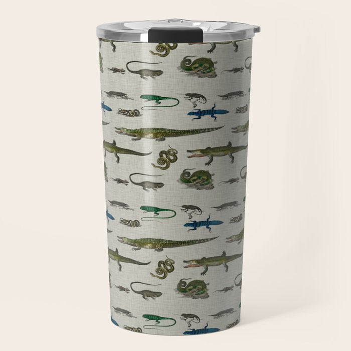 Reptiles vintage pattern Travel Mug Gallery Image 1