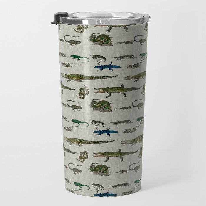 Reptiles vintage pattern Travel Mug Gallery Image 3