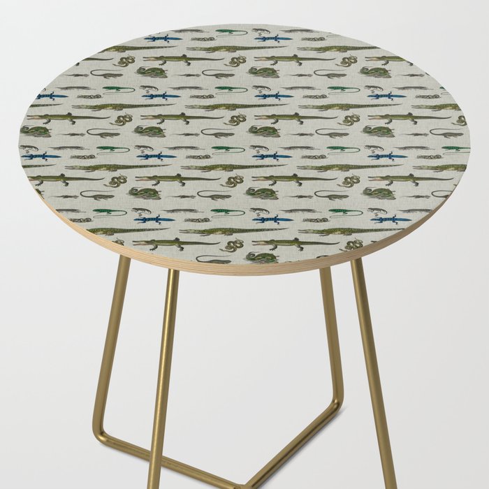 Reptiles vintage pattern Side Table Gallery Image 2