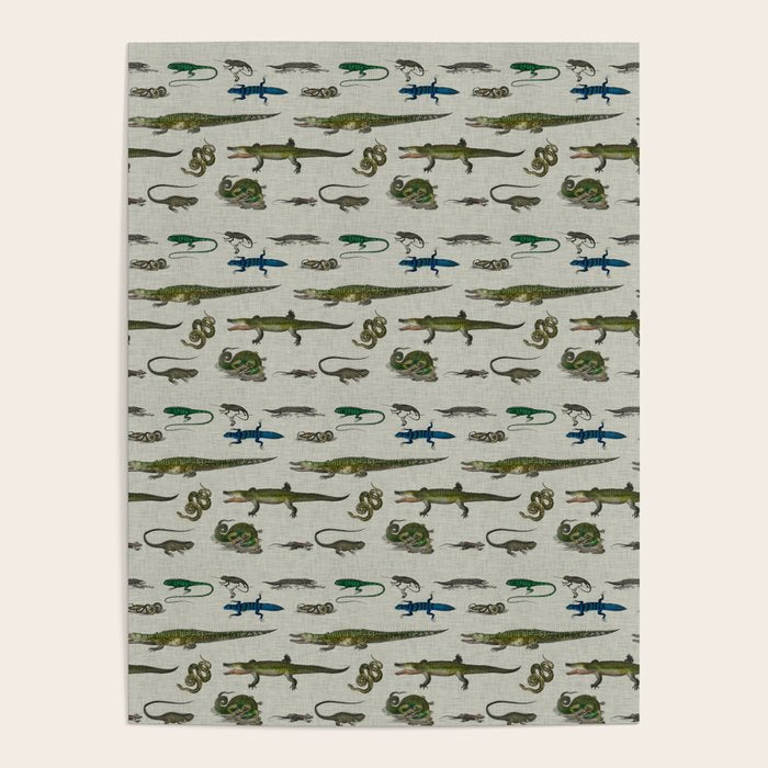 Reptiles vintage pattern Poster Gallery Image 4