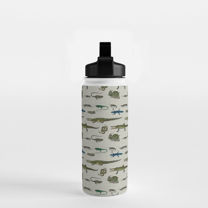 Reptiles vintage pattern Water Bottle Gallery Image 2