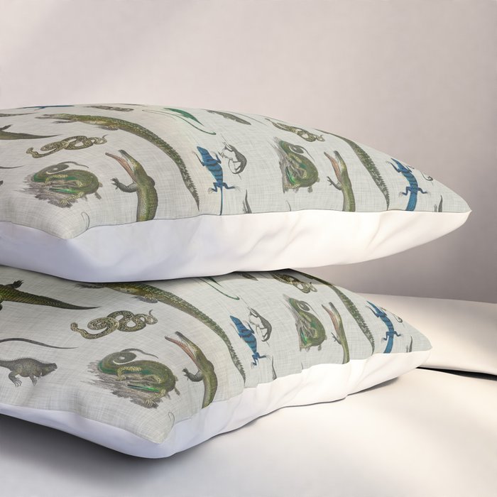 Reptiles vintage pattern Pillow Sham Gallery Image 3