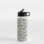 Reptiles vintage pattern Water Bottle Gallery Image 1