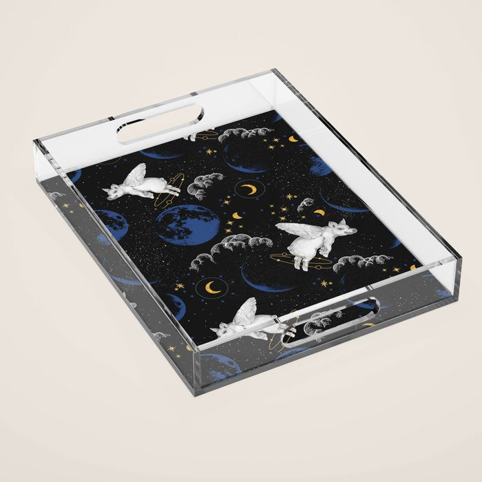 Celestial Pigs of the Night Sky A Acrylic Tray Gallery Image 1