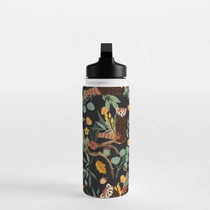 RED PANDAS IN DARK WILD NATURE Water Bottle Gallery Image 3