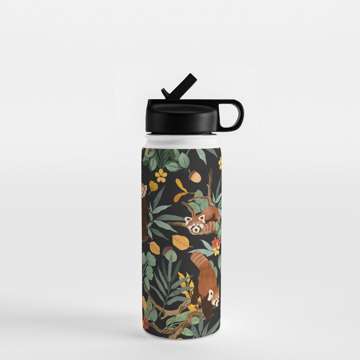 RED PANDAS IN DARK WILD NATURE Water Bottle Gallery Image 1