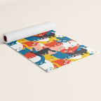 Silly Cats Crowd Pattern Yoga Mat Gallery Image 2