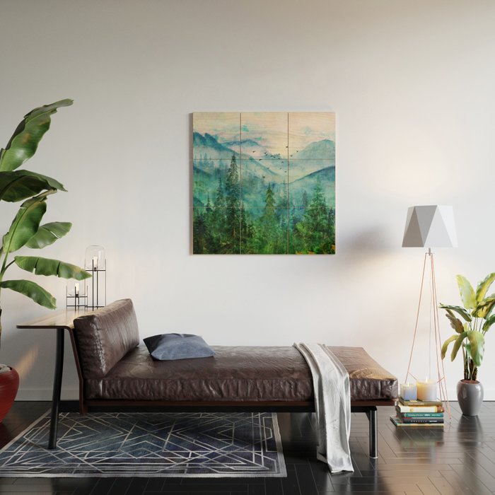Spring Mountainscape Wood Wall Art Gallery Image 2