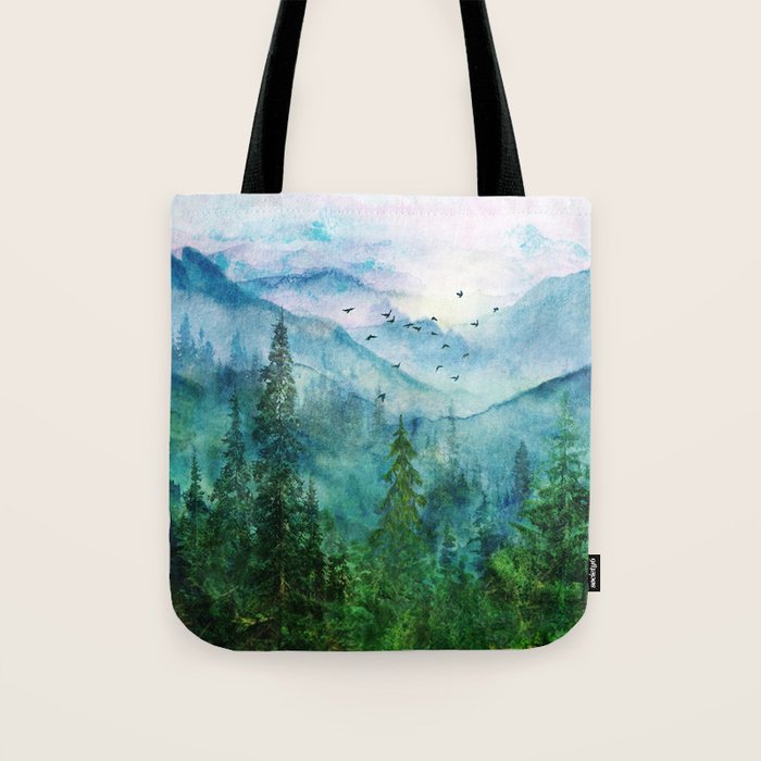 Spring Mountainscape Tote Bag Gallery Image 1