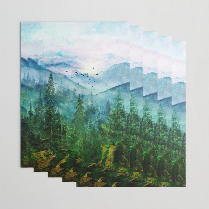 Spring Mountainscape Wrapping Paper Gallery Image 3