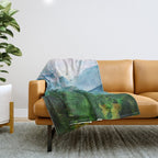 Spring Mountainscape Throw Blanket Gallery Image 1