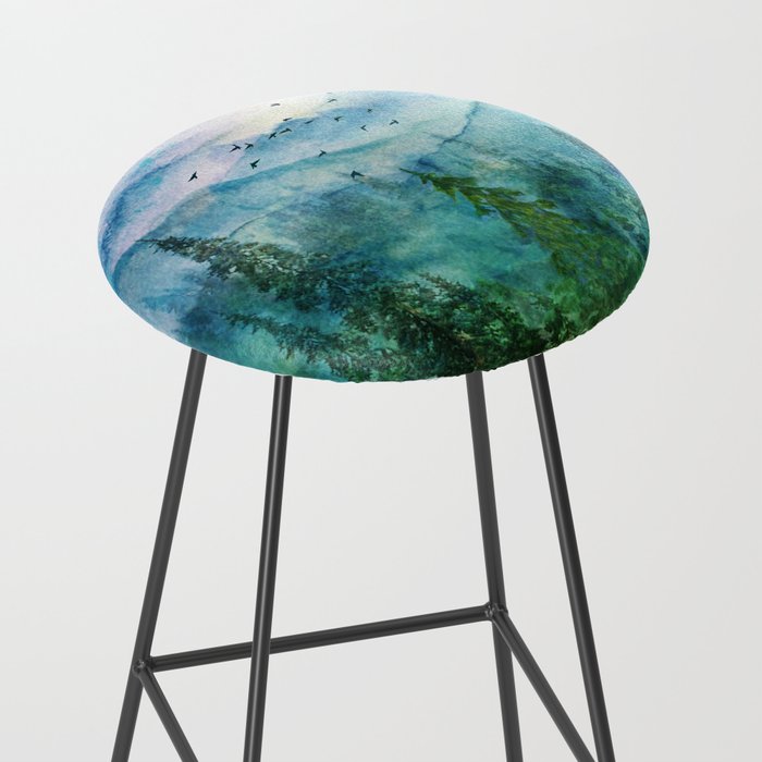 Spring Mountainscape Stool Gallery Image 2