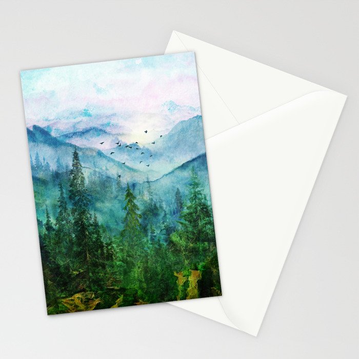 Spring Mountainscape Stationery Card Gallery Image 2