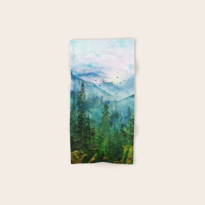Spring Mountainscape Bath Towel Gallery Image 1