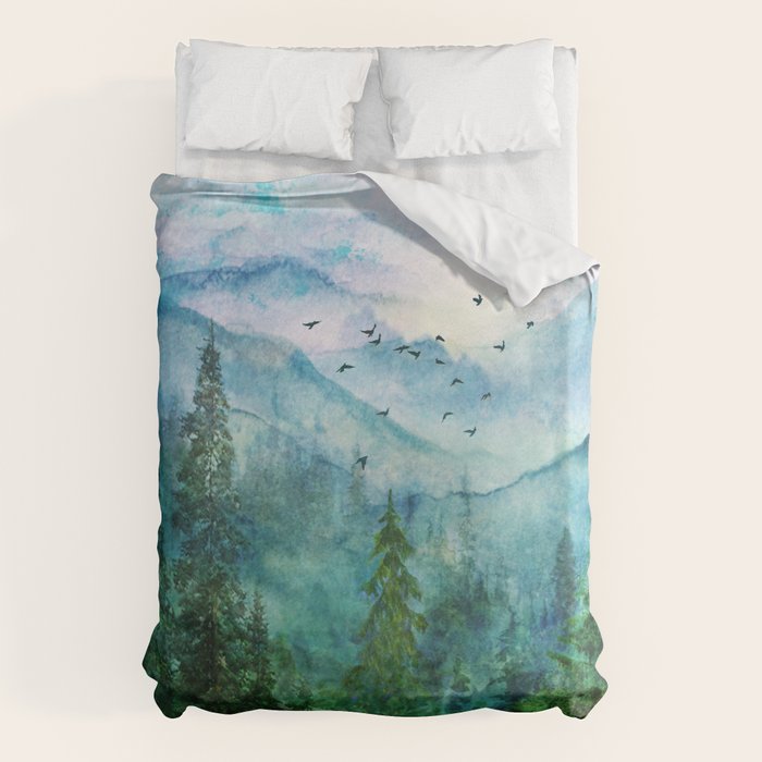 Spring Mountainscape Duvet Cover Gallery Image 1