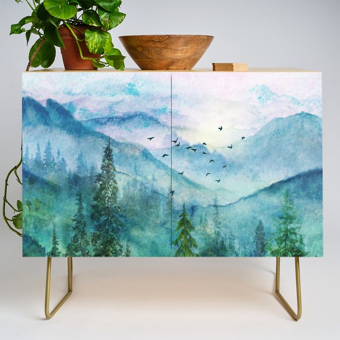Spring Mountainscape Credenza Gallery Image 1