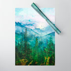 Spring Mountainscape Wrapping Paper Gallery Image 1
