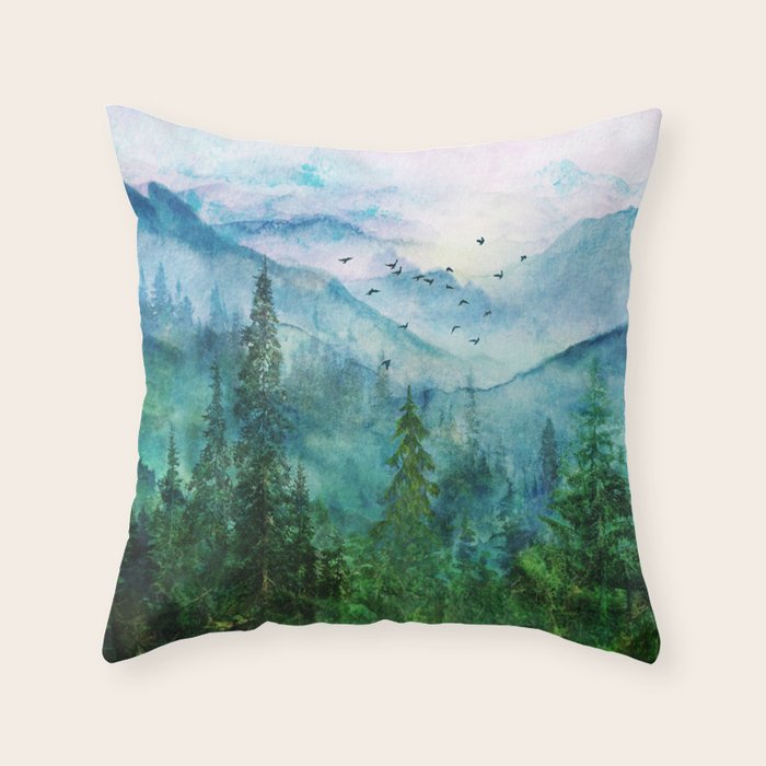 Spring Mountainscape Throw Pillow Gallery Image 6