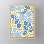 Blue and Yellow Flowers Mini Art Print Gallery Image 1