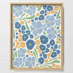 Blue and Yellow Flowers Serving Tray Gallery Image 1