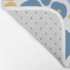 Blue and Yellow Flowers Bath Mat Gallery Image 2