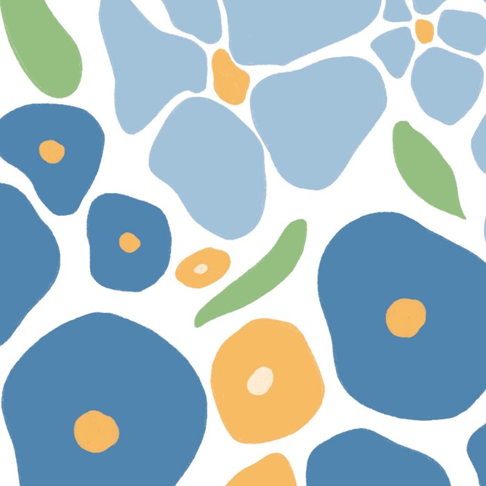 Blue and Yellow Flowers Coffee Mug Gallery Image 2