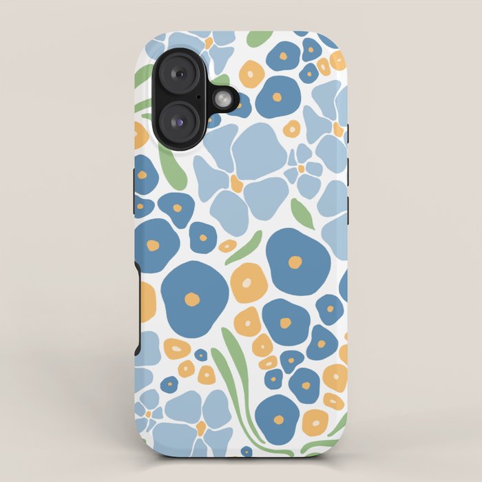 Blue and Yellow Flowers iPhone Case Gallery Image 1