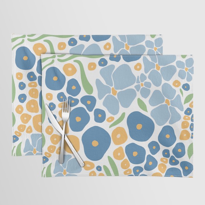 Blue and Yellow Flowers Placemat Gallery Image 1