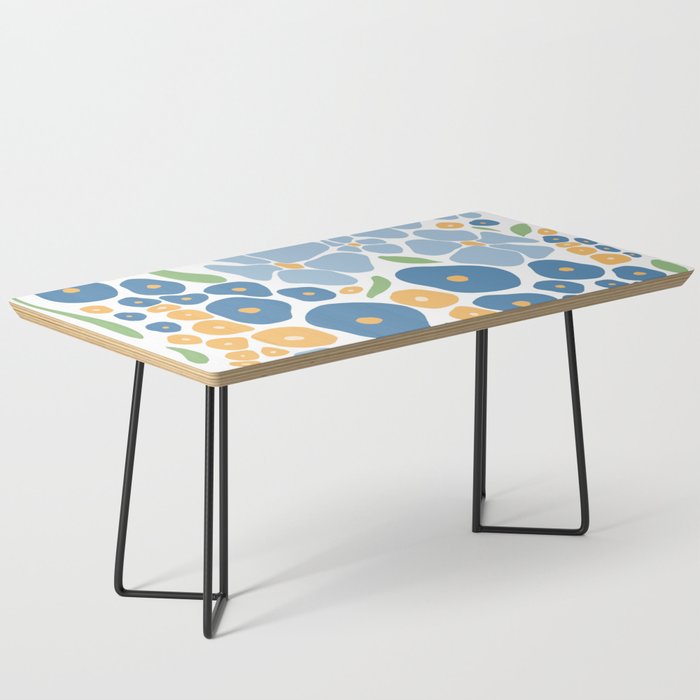 Blue and Yellow Flowers Coffee Table Gallery Image 1