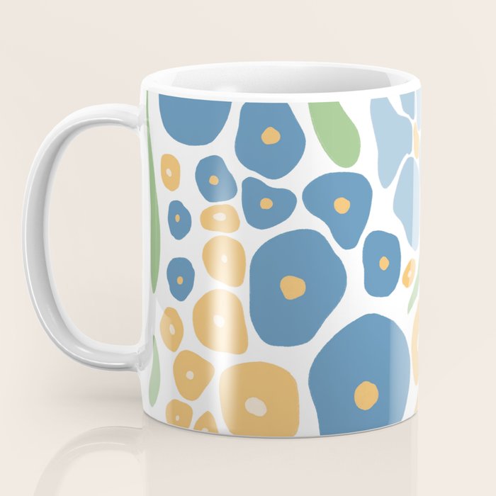 Blue and Yellow Flowers Coffee Mug Gallery Image 3
