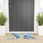 Blue and Yellow Flowers Welcome Mat Gallery Image 3