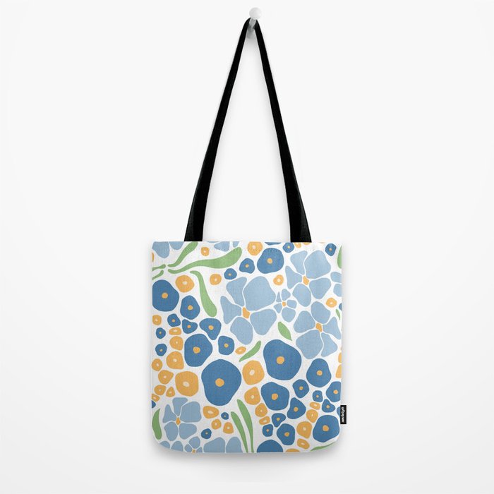 Blue and Yellow Flowers Tote Bag Gallery Image 2