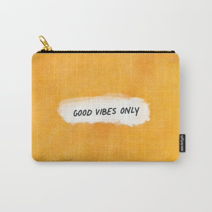 Good Vibes Only: Yellow Canvas Edition Carry All Pouch Gallery Image 1