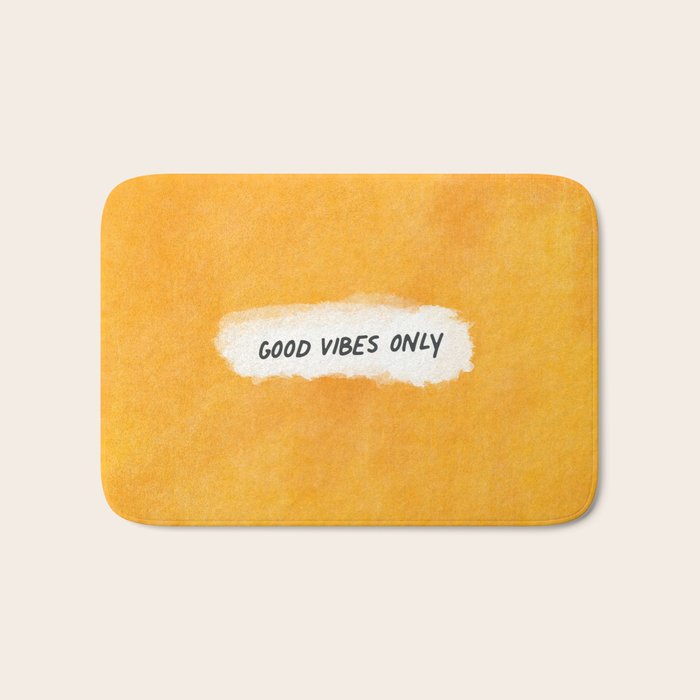 Good Vibes Only: Yellow Canvas Edition Bath Mat Gallery Image 1