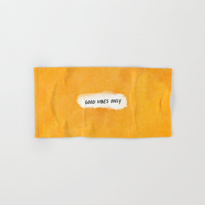 Good Vibes Only: Yellow Canvas Edition Bath Towel Gallery Image 1