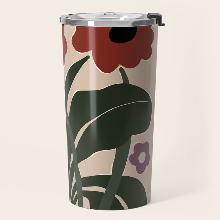 big tropical red flower plant  Travel Mug Gallery Image 2