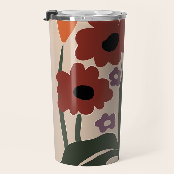big tropical red flower plant  Travel Mug Gallery Image 3