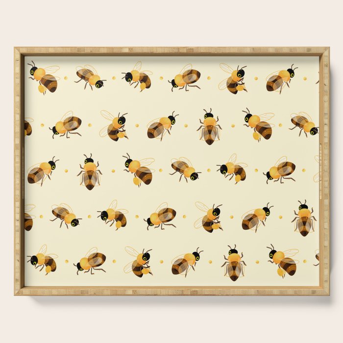 Honey bees Serving Tray Gallery Image 1