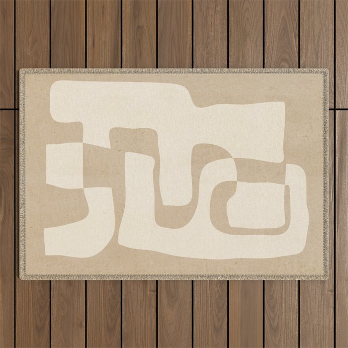 Abstract Art 55/beige Outdoor Rug Gallery Image 1