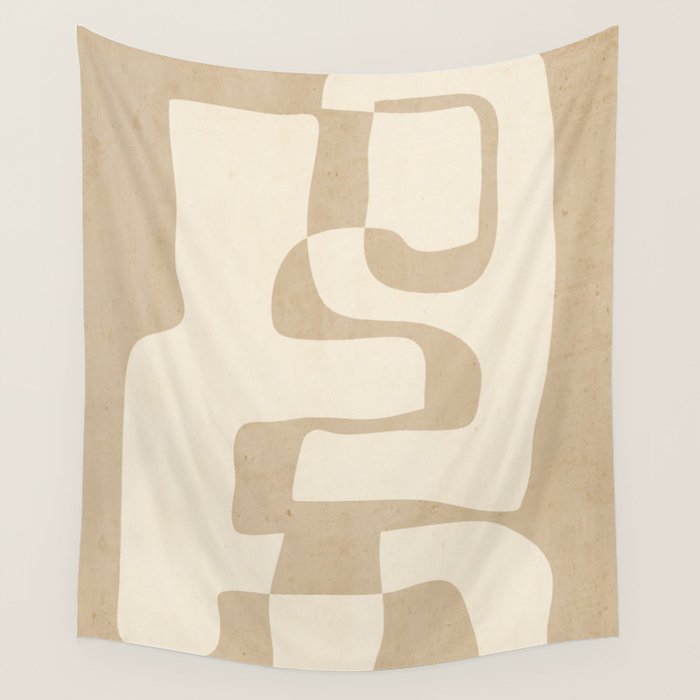 Abstract Art 55/beige Wall Tapestry Gallery Image 1