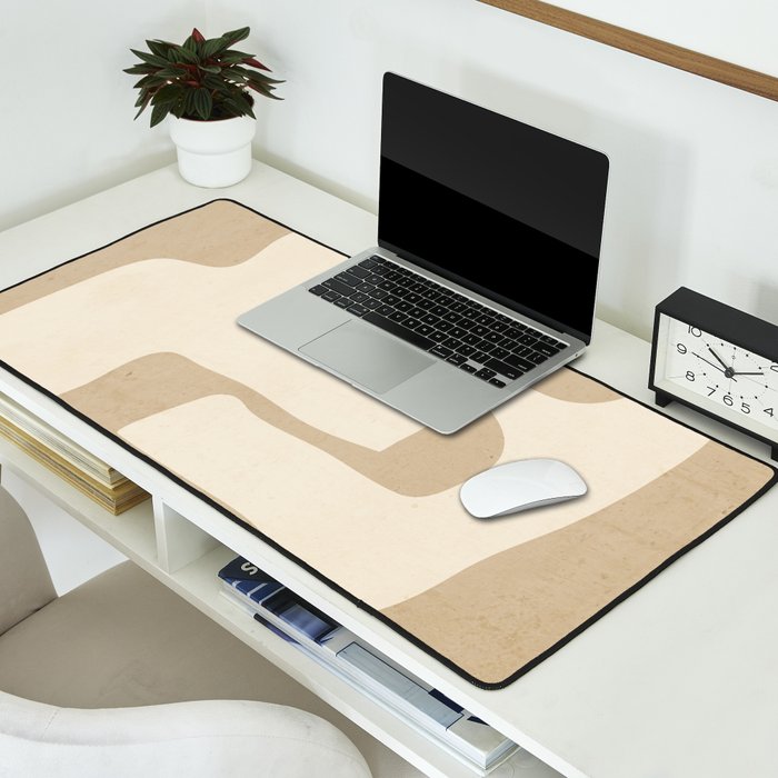Abstract Art 55/beige Desk Mat Gallery Image 2