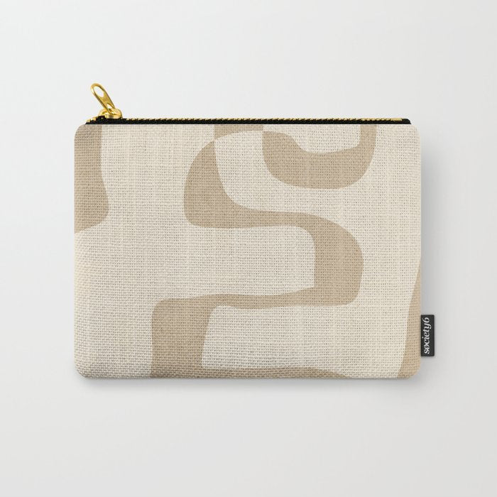 Abstract Art 55/beige Carry All Pouch Gallery Image 1