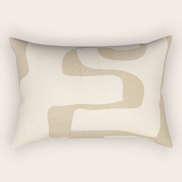 Abstract Art 55/beige Rectangular Pillow Gallery Image 2