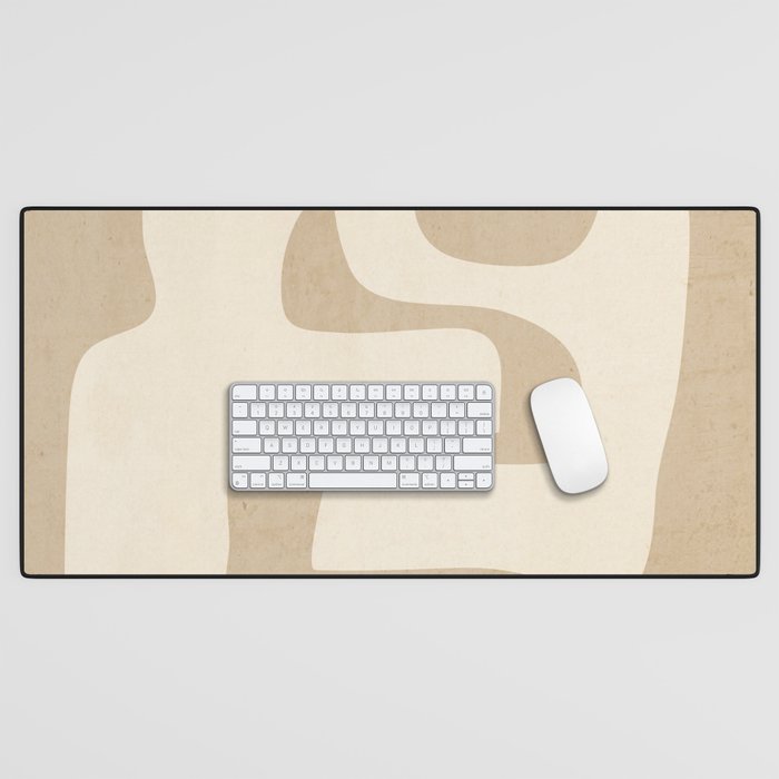 Abstract Art 55/beige Desk Mat Gallery Image 1