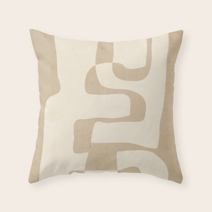 Abstract Art 55/beige Throw Pillow Gallery Image 6