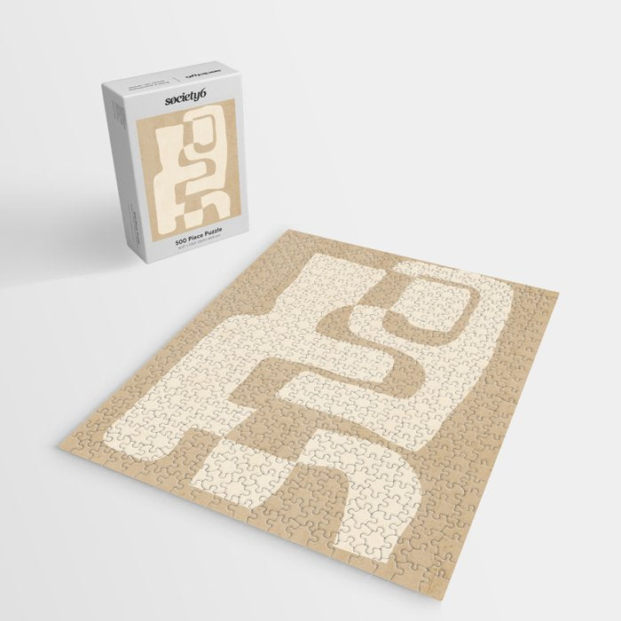 Abstract Art 55/beige Jigsaw Puzzle Gallery Image 2